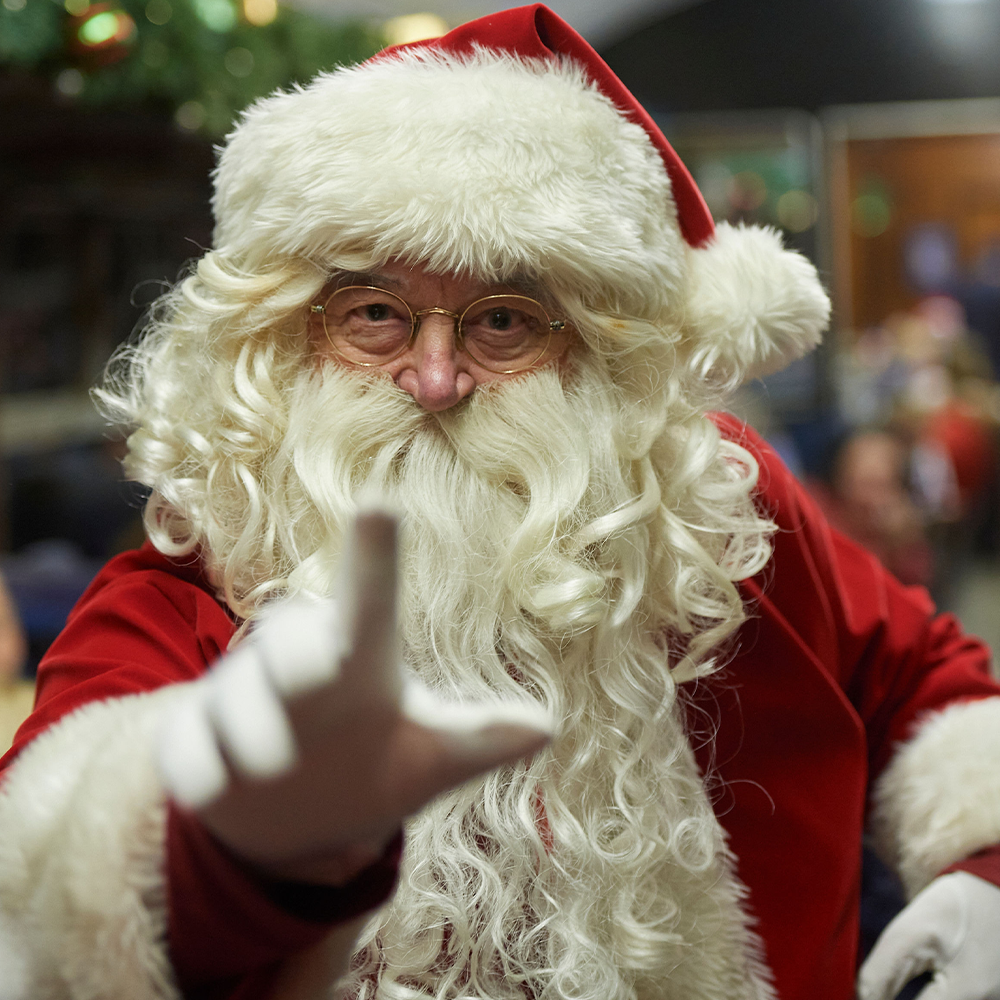 Santa on board The Polar Express Train Ride 