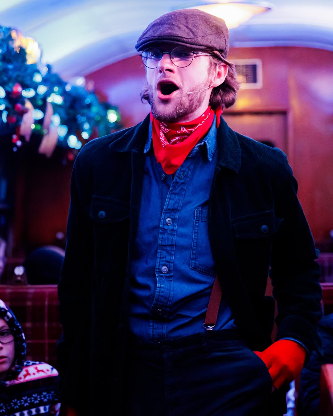 hobo on board the polar express train ride