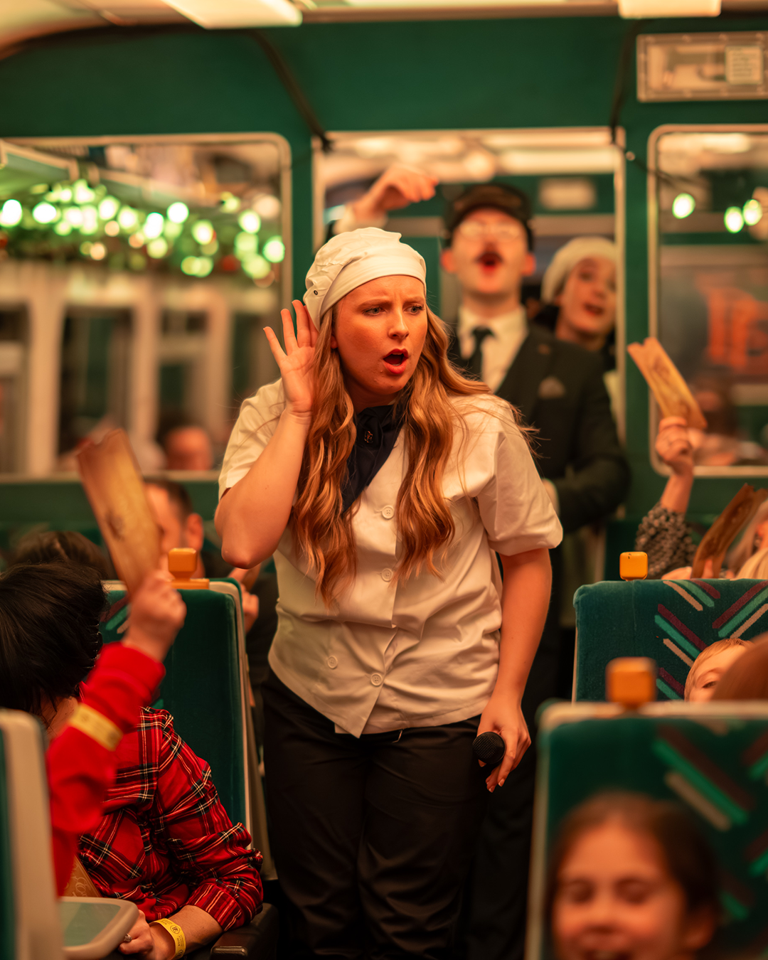 chef on board the polar express train ride